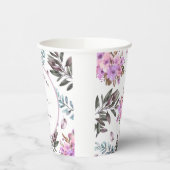 Elegante bloemige bruidsdouche-papieren beker (Links)