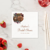 Elegante bloemige bruidsdouche servetten (Insitu)