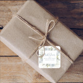 Elegante Bloemige Bruidsdouche Stofblauwe Rozen Vierkante Sticker