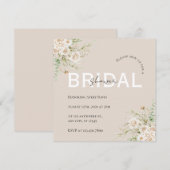 Elegante bloemige bruidsfeest save the date (Voorkant / Achterkant)