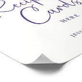 Elegante bloemige bruidsshower receptkaartjes post poster (Hoek)