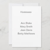 Elegante bloemige bruidsuitnodiging kaart (Achterkant)