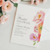 Elegante bloemige bruidsuitnodiging kaart