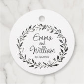 Elegante bloemige bruiloft bedankjes labels (Achterkant)