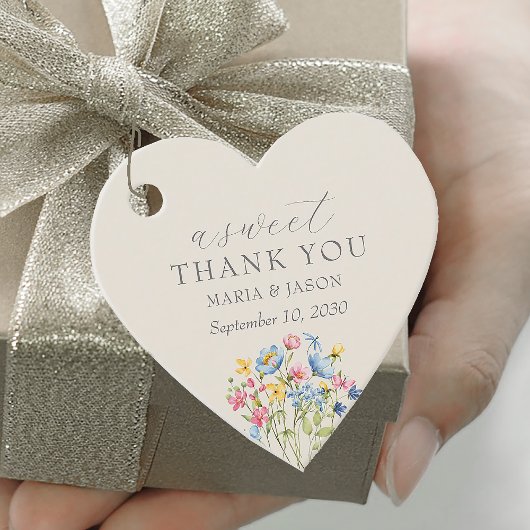 Elegante Bloemige Bruiloft Bedankjes Labels