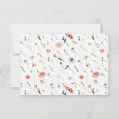 Elegante Bloemige Bruiloft Bedankkaart (Achterkant)