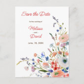 Elegante Bloemige Bruiloft Briefkaart (Voorkant)