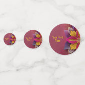 Elegante Bloemige Bruiloft Confetti (Voorkanten)