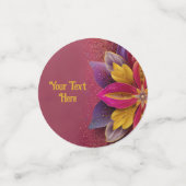 Elegante Bloemige Bruiloft Confetti (Kleine voorkant)