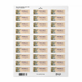 Elegante Bloemige Bruiloft  Etiket (Full Sheet)