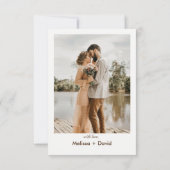 Elegante Bloemige Bruiloft Save The Date (Achterkant)