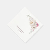 Elegante Bloemige Bruiloft Servet (Hoek)