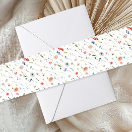Elegante Bloemige Bruiloft Uitnodigingen Wikkel