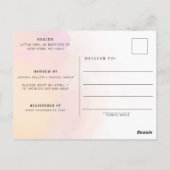 Elegante bloemige bruiloftsuitnodiging briefkaart (Achterkant)