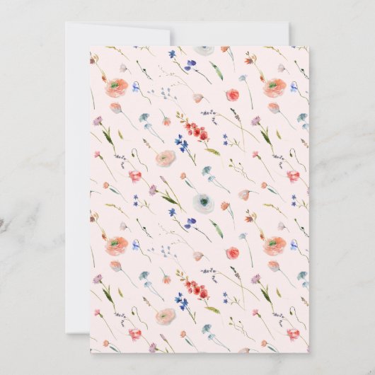 Elegante bloemige brunch en bruisende bruids-showe kaart (Achterkant)