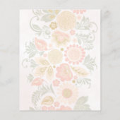 Elegante Bloemige Budget Doop Uitnodiging Flyer (Achterkant)