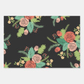 Elegante bloemige cadeauverpakking assorti inpakpapier vel (Voorkant)