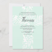 Elegante bloemige christelijke kruis mintgroene do kaart (Voorkant)