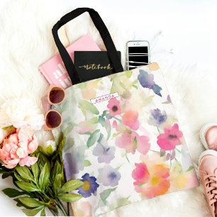 Elegante bloemige cute trendy chique stijlvolle bo tote bag