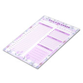 Elegante Bloemige Dagelijkse Planner Notitieblok (Schuin)