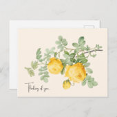 Elegante bloemige denk aan jou kaart (Voorkant / Achterkant)