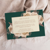 Elegante bloemige donker turquoise roze gouden tro