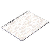 Elegante bloemige droom: delicaat bladpatroon notitieboek (Linkerzijde)