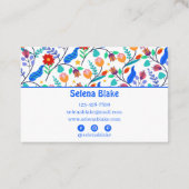 Elegante bloemige esthetiek | Modern en stijlvol Visitekaartje (Achterkant)