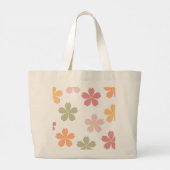 Elegante Bloemige Esthetische Jumbo Tas (Achterkant)