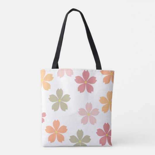 Elegante Bloemige Esthetische Jumbo Tas  (Achterkant)