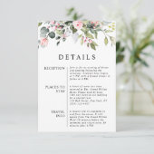 Elegante Bloemige Eucalyptusbladeren QR Code Bruil Informatiekaartje (Staand voorkant)