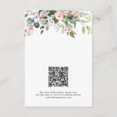 Elegante Bloemige Eucalyptusbladeren QR-code Trouw Informatiekaartje (Achterkant)