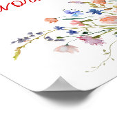 Elegante bloemige favors poster (Hoek)