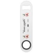 Elegante bloemige flessenopener voor de bruiloft