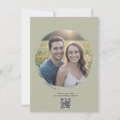 Elegante Bloemige Foto Bruiloft Save The Date (Achterkant)