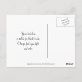 Elegante bloemige foto van jou Bedankt  Briefkaart (Achterkant)