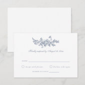 Elegante bloemige Franse rozen vintage bruiloft RS Kaart (Voorkant / Achterkant)