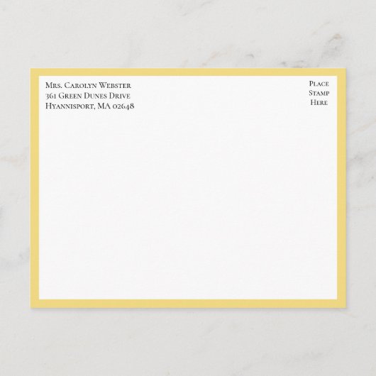 Elegante bloemige gele zonnebloemen verlovingsfees uitnodiging briefkaart (Achterkant)