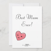 Elegante bloemige gepersonaliseerde fotomoeder vak feestdagenkaart (Achterkant)