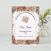 Elegante bloemige gepersonaliseerde Friendsgiving Kaart (Staand voorkant)