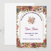 Elegante bloemige gepersonaliseerde Friendsgiving Kaart (Voorkant / Achterkant)