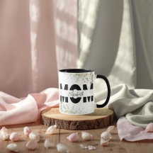 Elegante bloemige gepersonaliseerde MOM-mok