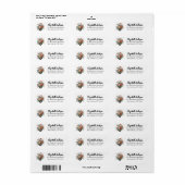 Elegante bloemige gepersonaliseerde retouradreslab etiket (Full Sheet)