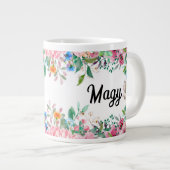 elegante bloemige gepersonaliseerde speciale mok (Voorkant rechts)