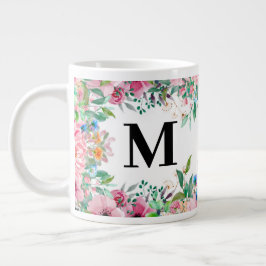 elegante bloemige gepersonaliseerde speciale mok