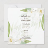 Elegante Bloemige Geslachtsneutrale Baby Shower Kaart (Voorkant)