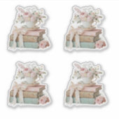 Elegante Bloemige Haar Volgende Hoofdstuk Bruidsme Sticker (Voorkant)