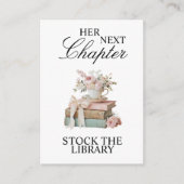 Elegante Bloemige Haar Volgende Hoofdstuk Bruidsui Informatiekaartje (Voorkant)