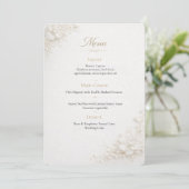 Elegante Bloemige Huwelijksmenu Sjabloon Menu (Staand voorkant)