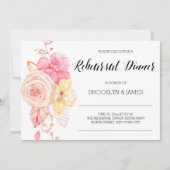 Elegante bloemige huwelijksrepetitie uitnodiging p (Voorkant)